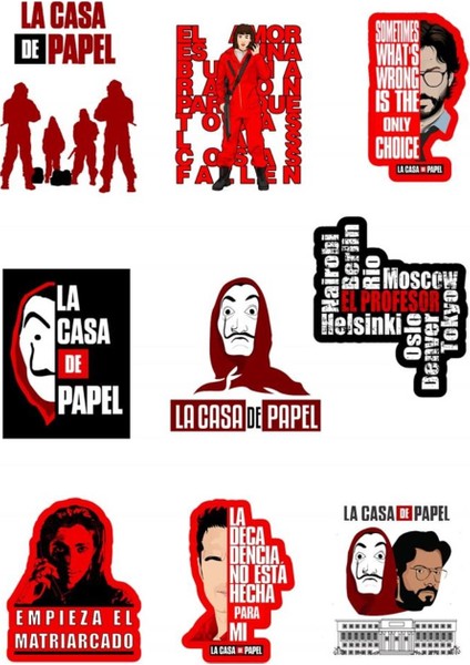 La Casa Papel Sticker Seti fiyatları
