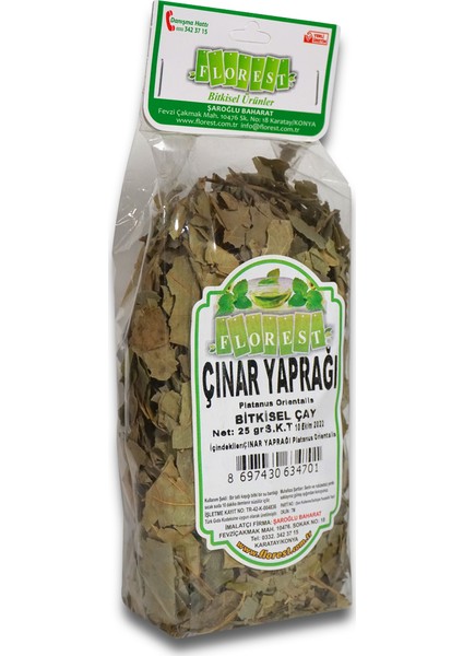 Çınar Yaprağı Bitkisel Çay 25 gr