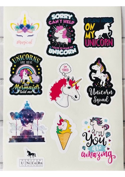 Unicorn Sticker Seti 2