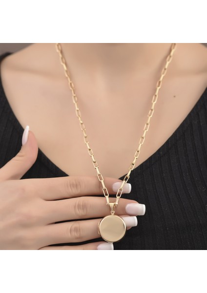 Ayyıldız Kuyumcu Kapaklı Altın Madalyon Kolye