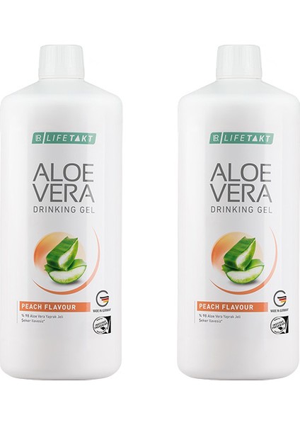 Aloe Vera Jel Içecek Şeftali 1000 ml 2'li Set