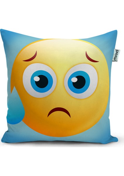 Home Emoji Desen 3D Baskılı Dekoratif Kırlent Kılıfı