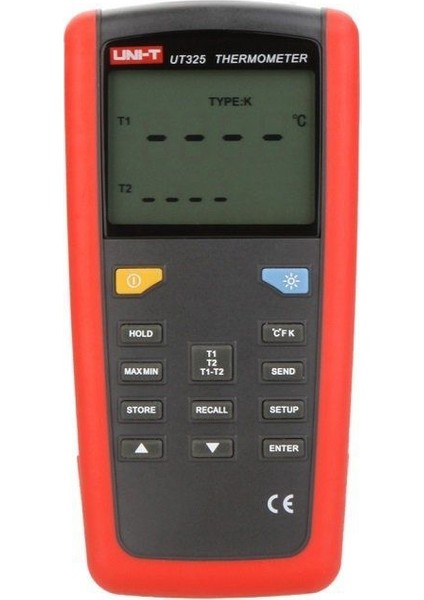 Unı-T Ut 325 Çift Girişli Profesyonel Termometre USB Datalogger