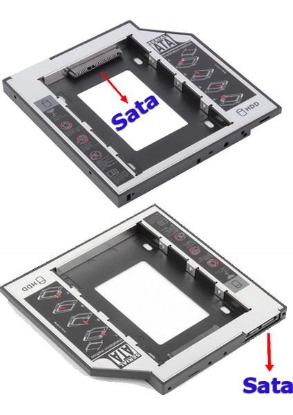 DVD Yuvasına Takılan SSD HDD Kutusu 12.7mm HDD Caddy Kızak