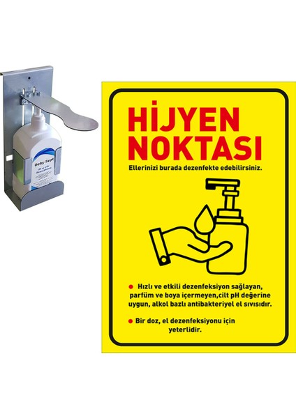 Hijyen Noktası Sarı Zeminli Dekote Malzeme 25 x 35 cm SYL32