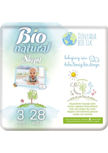 Bio Bebek Bezi 3 Numara Midi 28'li