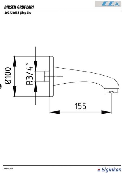 Eca Çıkış Ucu 402126032 fiyatları