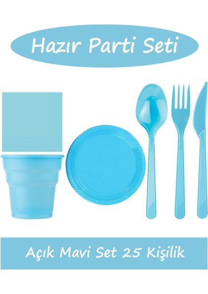 Açık Mavi Parti Seti 25 Kişilik