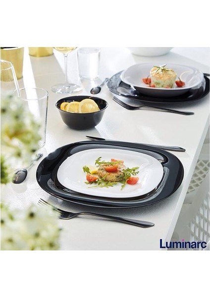 Luminarc Carine Noir 6'lı Siyah Servis Tabağı 27 cm