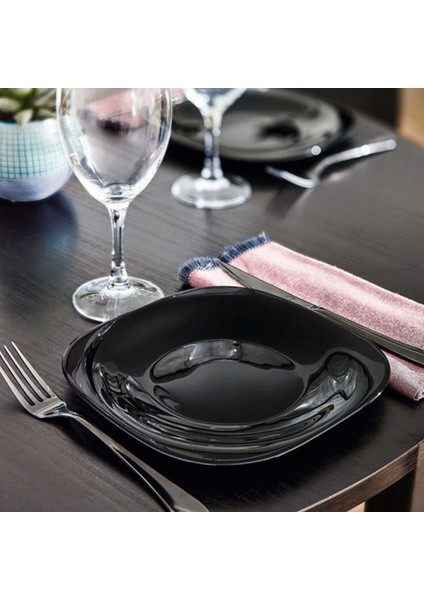 Luminarc Carine Noir 6'lı Siyah Yemek Tabağı