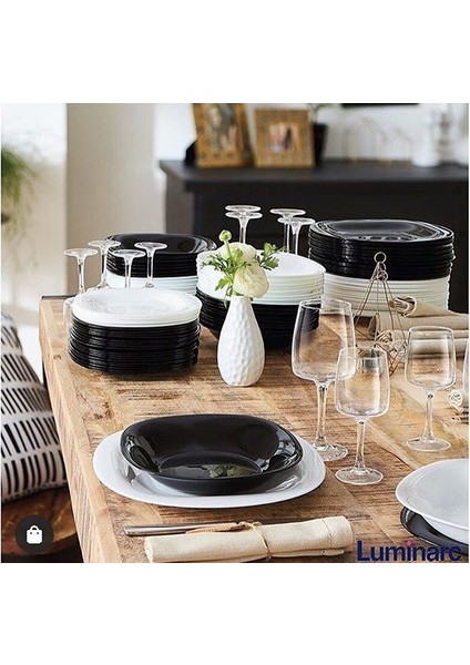 Luminarc Carine Noir 6'lı Siyah Pasta Tabağı
