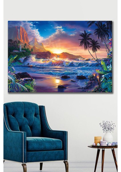 100x140 Tropical Kanvas Duvar Tablo