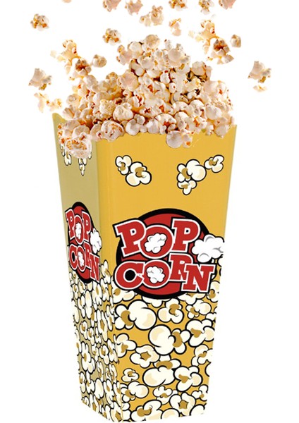 Patlamış Mısır Kutusu Sarı 2 Adet, Pop Corn Servis Kutusu
