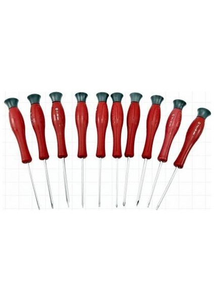 Torx-Düz-Yıldız Saatçi Klemens Tornavida Seti 10 Parça