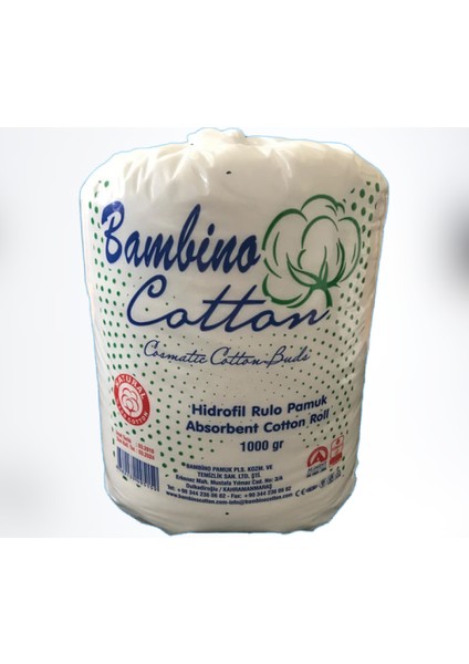 BAMBİNO Con Hidrofil Rulo Pamuk 1KG