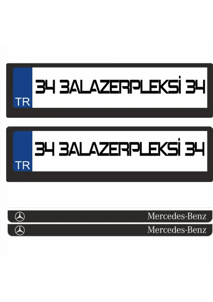 Lazerpleksi Mercedes Logolu Plakalık