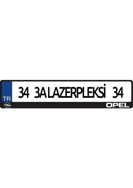 Lazerpleksi Opel Logolu Plakalık