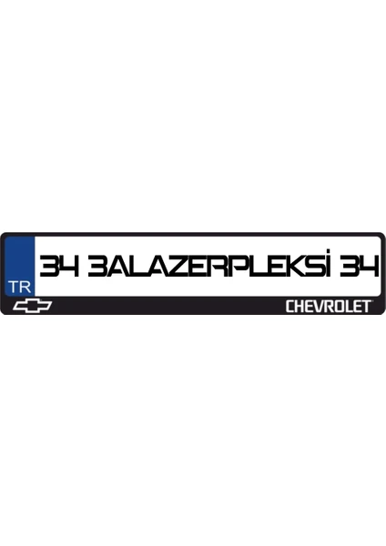 Lazerpleksi Chevrolet Logolu Plakalık