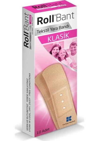 Klasik Yara Bandı 10lu Ekonomik Tekstil Yara Bandı