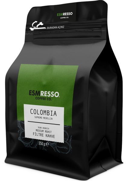 Colombia Supremo Medellin Filtre Kahve 250 gr