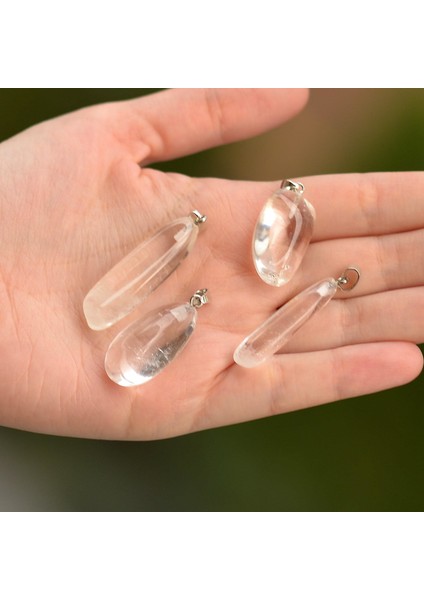 Kristal Kuvars Taşı Şekilsiz Kolye fiyatları