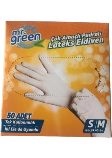 Pudralı Lateks Eldiven 50 'li