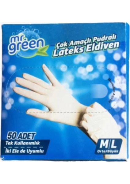 Pudralı Lateks Eldiven 50 'li