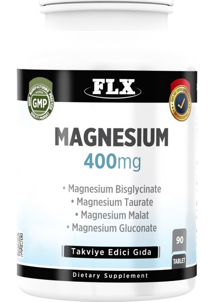 Magnesium Bisglisinat Malat Taurat Glukonat 90 Tablet