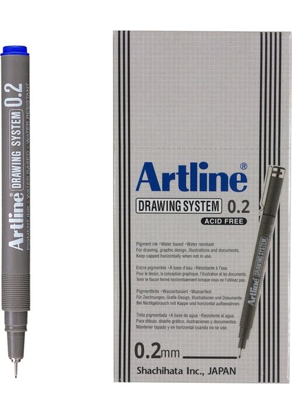 232 Çizim Kalemi 0.2 mm Mavi 12'li