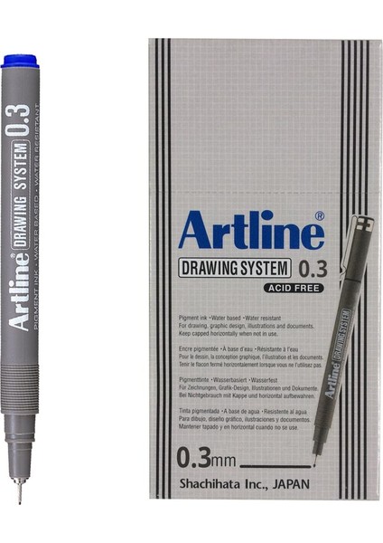 233 Çizim Kalemi 0.3 mm Mavi 12’li