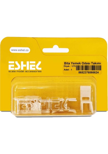 Maket Bita Yemek Odası Takımı 1/75 Ölçek