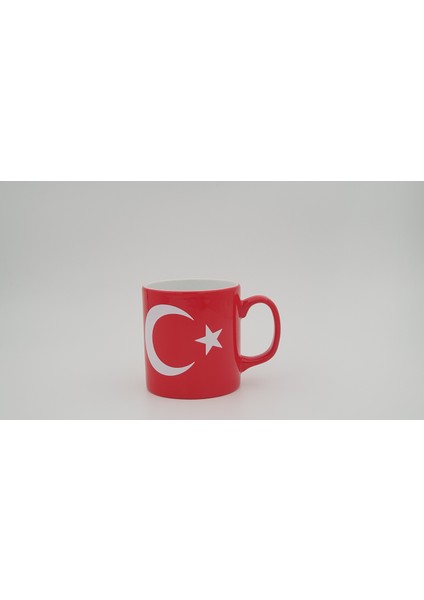 Ayyıldız Türk Bayrak Kırmızı Özel Tasarım Hediyelik Resimli Baskılı Mug Kupa Bardak