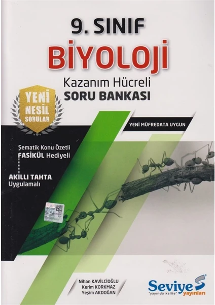 Seviye Yayınları 9. Sınıf Biyoloji Soru Bankası