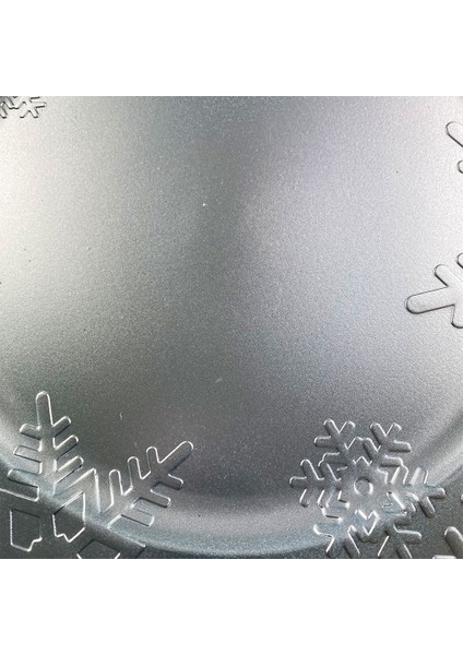 Kar Taneli Gri Yuvarlak Sert Plastik Tabak 33CM modelleri