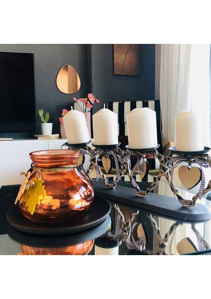 3 Renkli Dekoratif Cam Tealight Fener Mumluk 15X13CM indirimleri