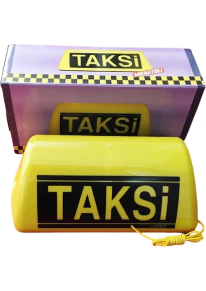 Işıklı Taksi Levhası Mıknatıslı Taksi Yazısı 12 Volt