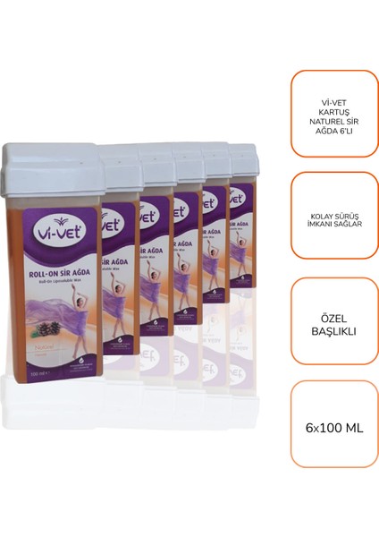 Kartuş Roll-On Naturel Sir Ağda 6’lı