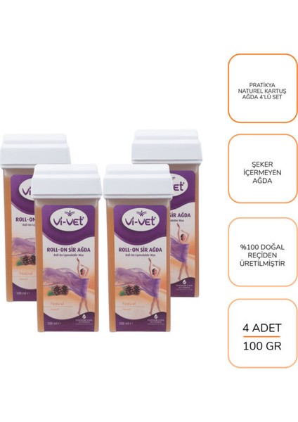 Naturel Kartuş Ağda 4’lü Set