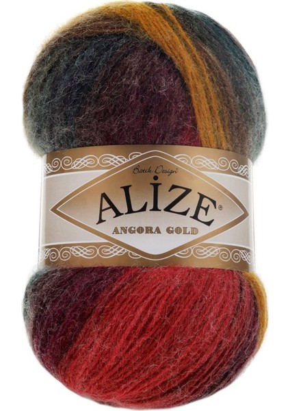Angora Gold Batik Örgü İpi %80 Akrilik %20 Yün 100 gram Renkli Çeşitler