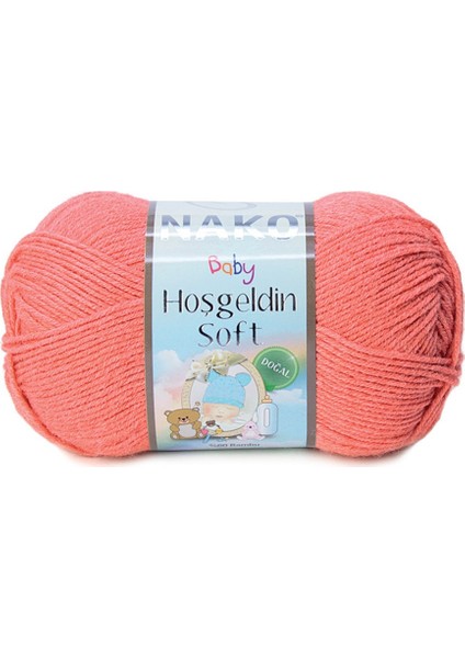 Hoşgeldin Soft 3655 Açık Mercan Örgü İpi