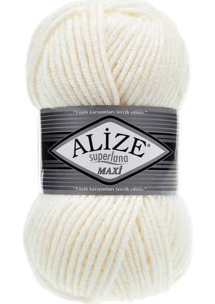 Superlana Maxi 62 Açık Krem Örgü İpi