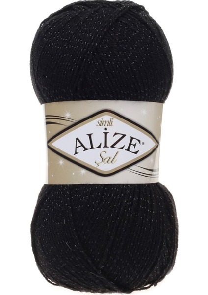 Şal Sim 60 Siyah Örgü İpi