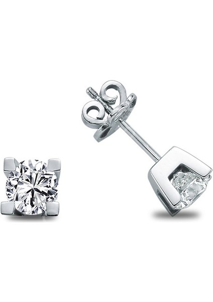 0.26 Karat E-F Vs Pırlanta Tektaş Küpe WPE3312-2