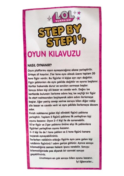 Lol Step By Step 82 Parça Sorulu Figürlü Oyun fırsatları