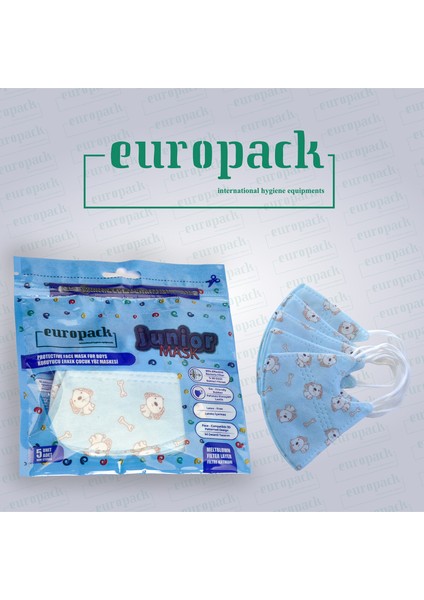 Kids 5'li Mavi Çocuk Maskesi fiyatları