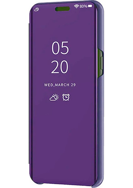 Xiaomi Redmi Note 7 Aynalı Kapaklı Lüx Kılıf Mor