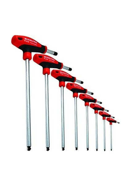 Yuvarlak Başlı T Tipi Allen Anahtar Takımı (8 Parça, Mm)