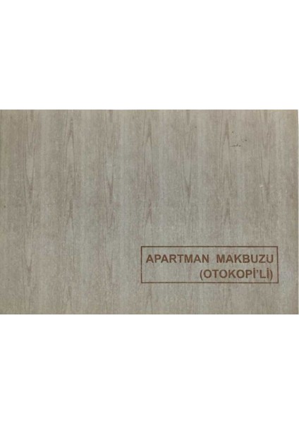 2/50 2 Nüsha Apartman Makbuzu