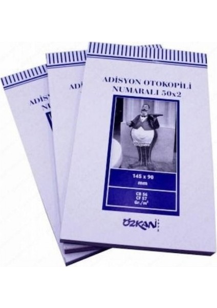 Adisyon Otokopili Numaralı 50X2 145 x 90 mm