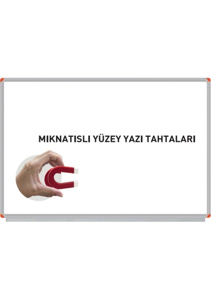 Duvara Monte Mıknatıslı Yüzey Yazı Tahtası 60 x 90 cm Beyaz